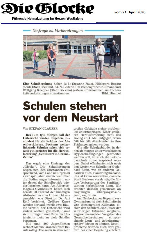 Schulen vor dem Neustart1